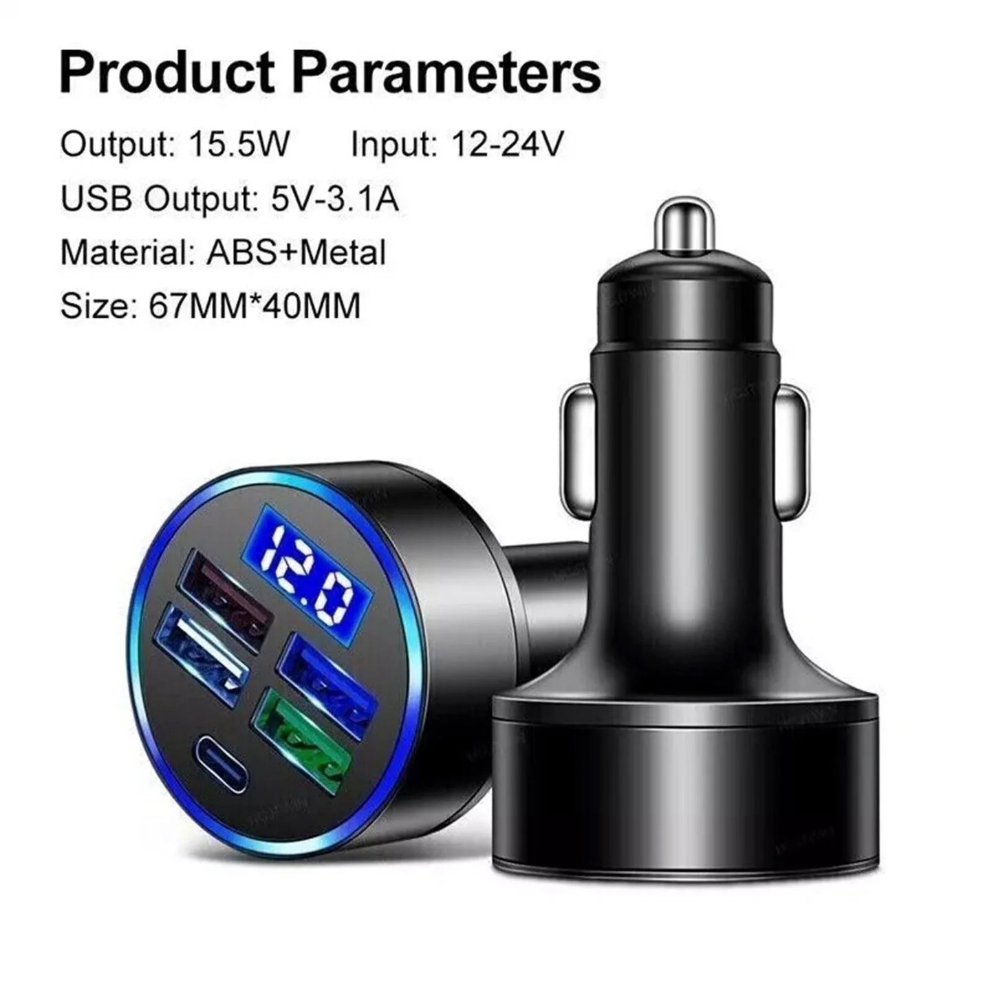 5 USB Port Super Fast Car Charger