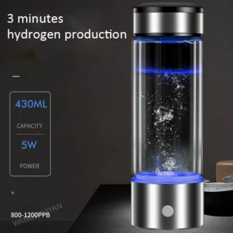 Hydrogen Water Bottle Filter Ionizer Generator Maker Energy Cup Healthy Anti-Aging Alkaline Bottle Electrolysis Drink Hydrogen