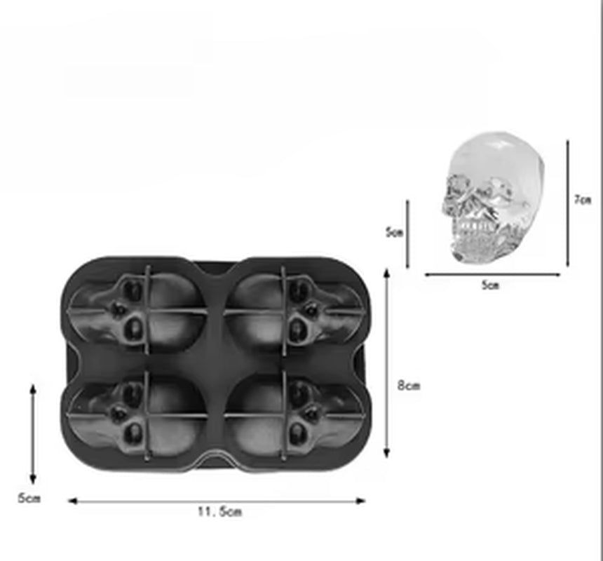 Silicone 3D Ball ,Skull, Diamond-Shaped Ice Mold ,Reusable Ice Cube Mold Ice Cube Trays,Easy Release,For Whiskey, Paty Supplies