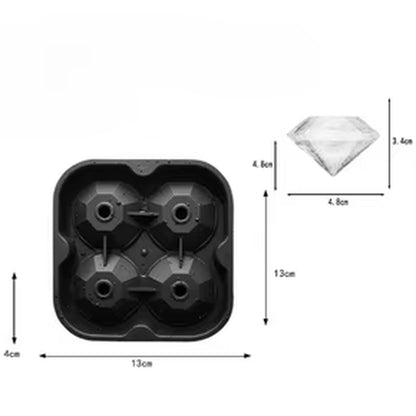 Silicone 3D Ball ,Skull, Diamond-Shaped Ice Mold ,Reusable Ice Cube Mold Ice Cube Trays,Easy Release,For Whiskey, Paty Supplies