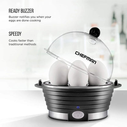 Rapid Egg Cooker for Hard Boiled, Poached, Scrambled Eggs, Omelets and more