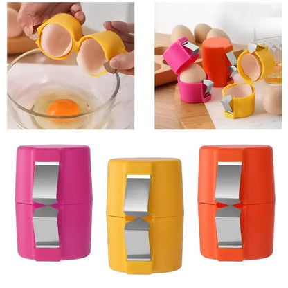 Egg Shell Opener Easy to Clean Mini Home Kitchen Egg Opener Stainless Steel Kitchen Baked Eggs Open-Shell Separator