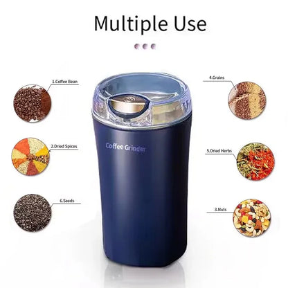 Small Electric Grinding Machine Grain Grinder Coffee Grinder Stainless Steel Nuts Beans Grains Mill Herbs for Kitchen