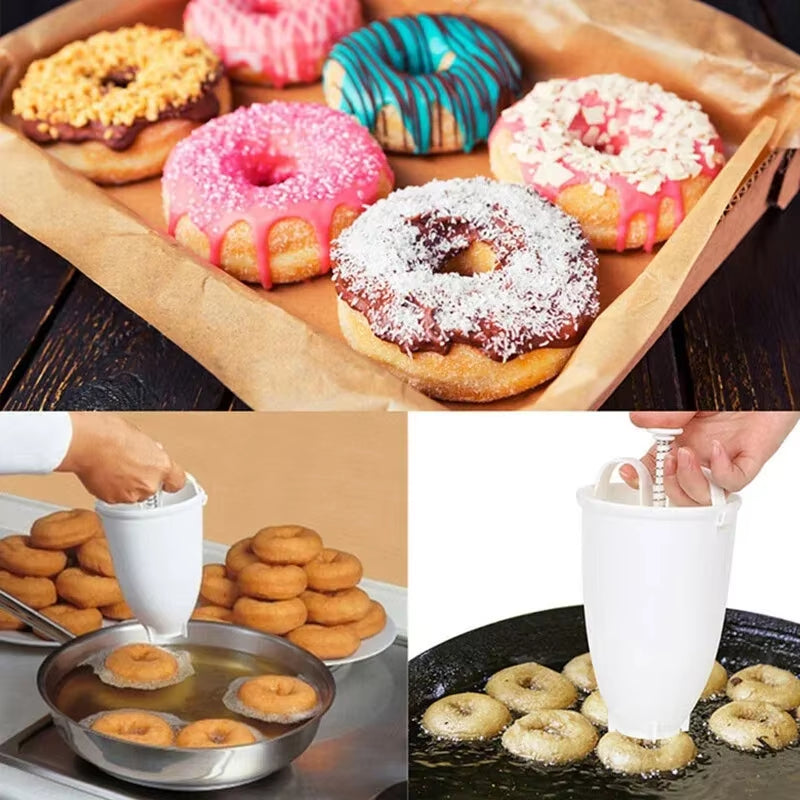 DIY Confectionery Pastry Baking Tools Donut Maker Dispenser Donut Making Artifact Creative Dessert Gadget Bakeware Cooking Tool