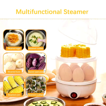 Multifunctional Electric Egg Boiler with Mini Steamer