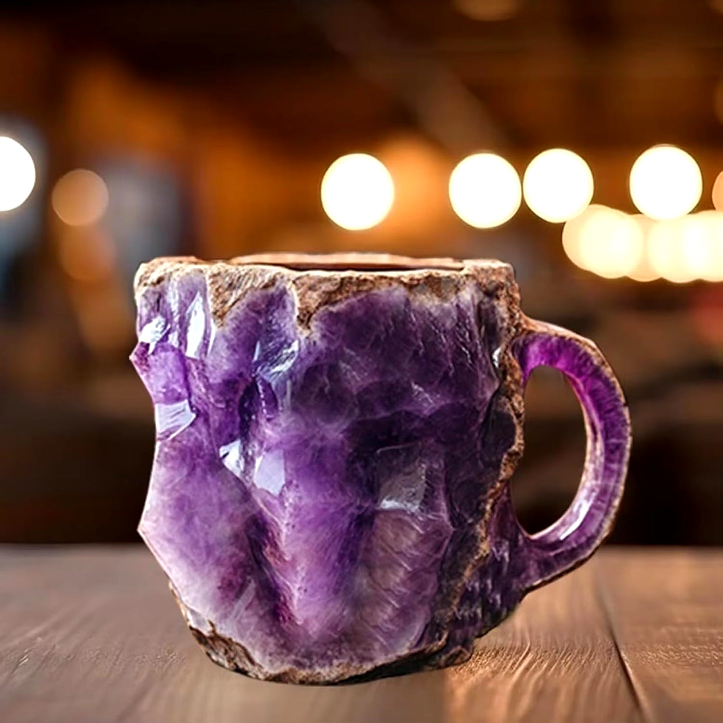 2024 New Multi-Colored Mineral Crystal Coffee Mug, Natural Mineral Crystal Mug, Colorful Crystal Christmas Mugs,Christmas Gift