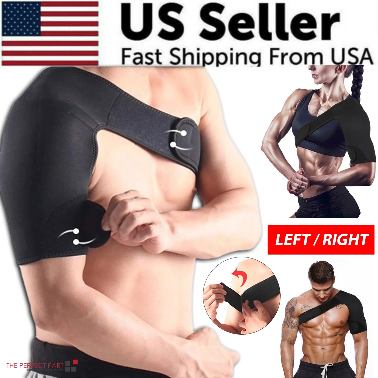 Shoulder Brace and Compression Sleeve for Torn Rotator Cuff