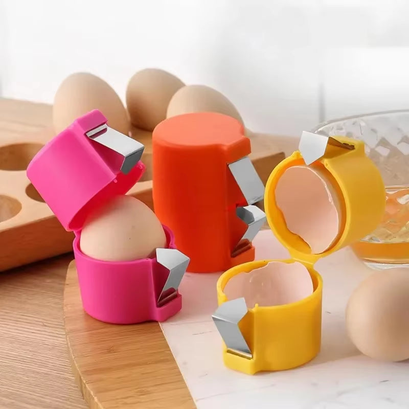 Egg Shell Opener Easy to Clean Mini Home Kitchen Egg Opener Stainless Steel Kitchen Baked Eggs Open-Shell Separator