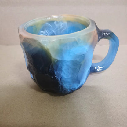 2024 New Multi-Colored Mineral Crystal Coffee Mug, Natural Mineral Crystal Mug, Colorful Crystal Christmas Mugs,Christmas Gift