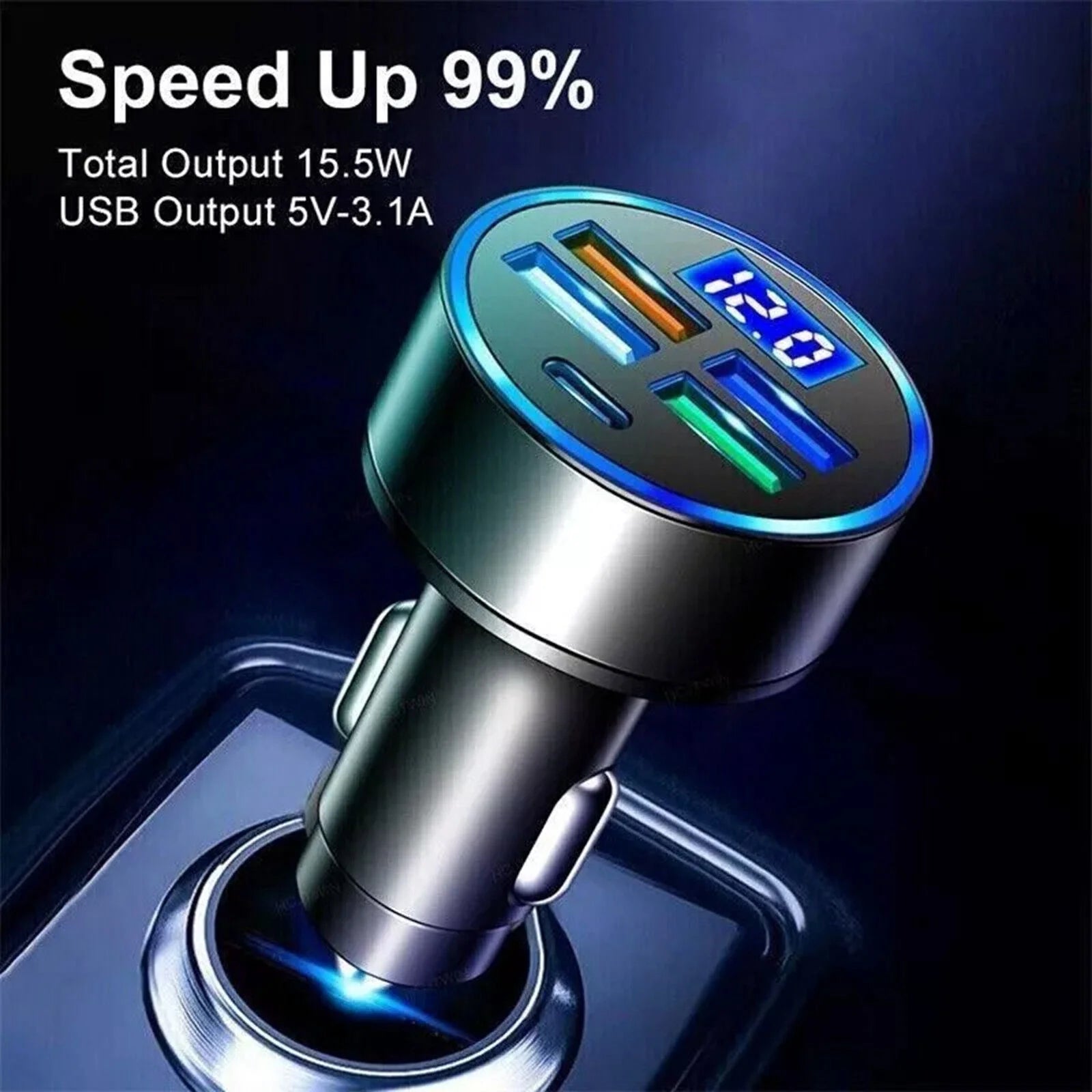 5 USB Port Super Fast Car Charger