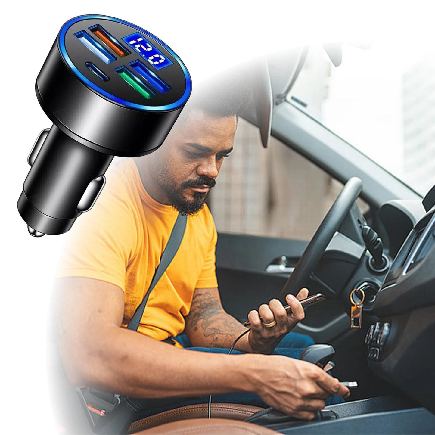 5 USB Port Super Fast Car Charger