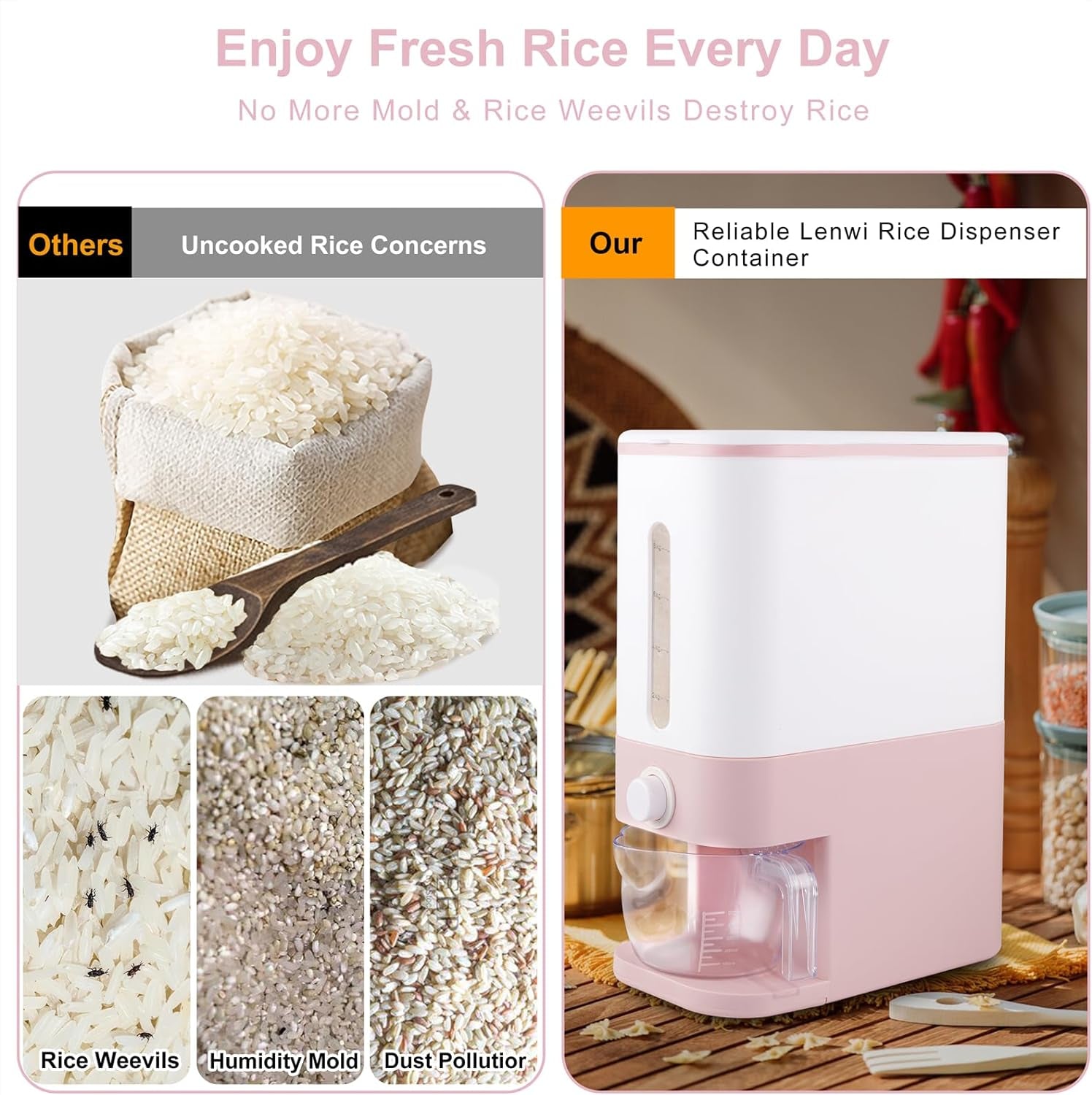 Rice and Grain Storage and Dispenser