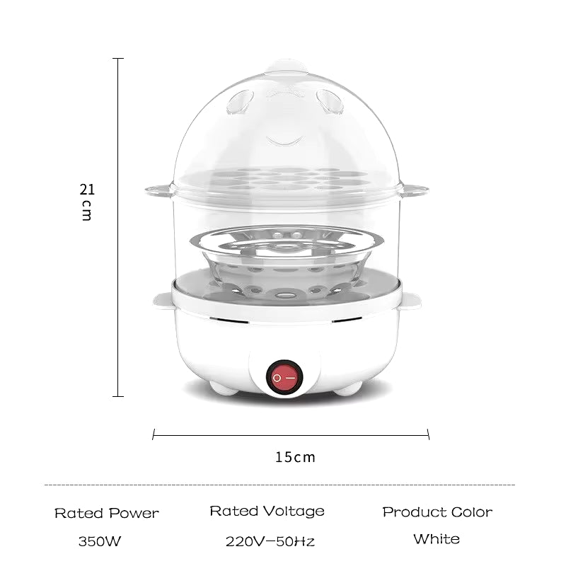 Multifunctional Electric Egg Boiler with Mini Steamer