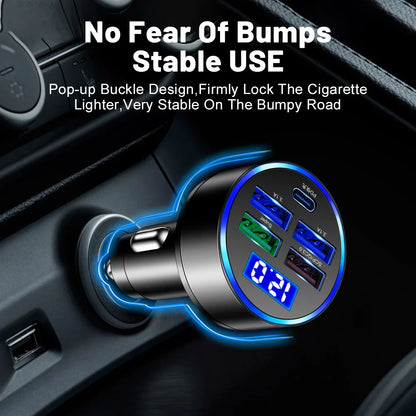 5 USB Port Super Fast Car Charger