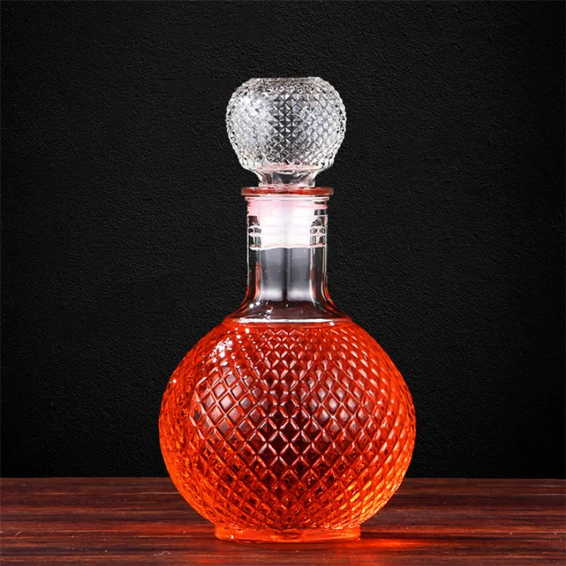 Home Bar round Ball Shape Crystal Whiskey Wine Beer Drinking Glass Bottle Decanter Whiskey Liquor Carafe Water Jug Barware Tools